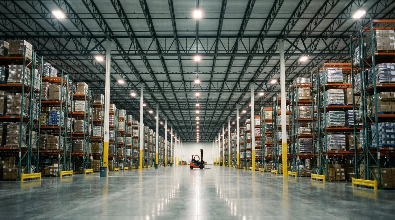 Warehouse lit by ALG Titan