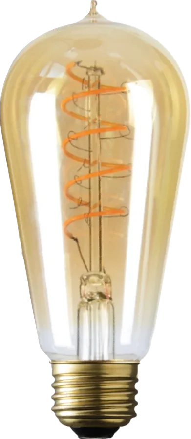 Foundry Edison, amber coil glass
