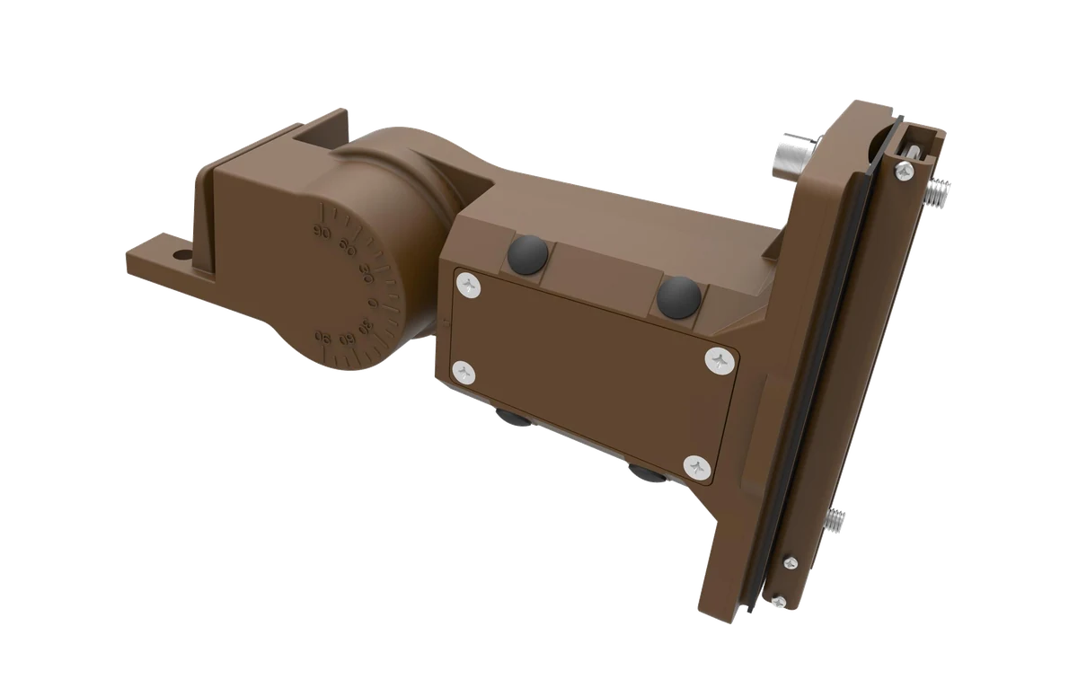 LSBX-H1/UA — universal rotatable R/S mount · indexed pivot disc · die-cast aluminum