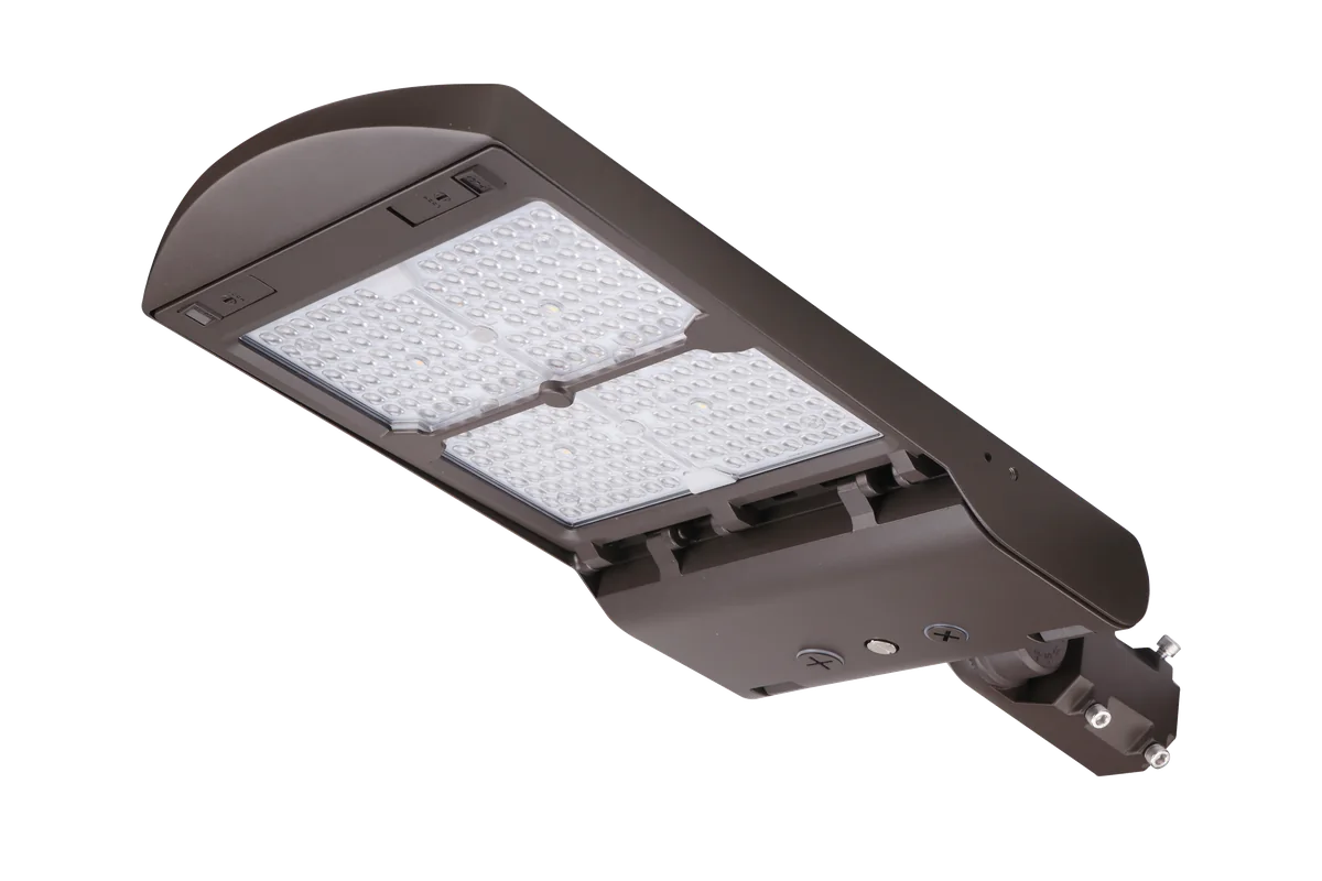 Liberty LED area light, three-quarter view