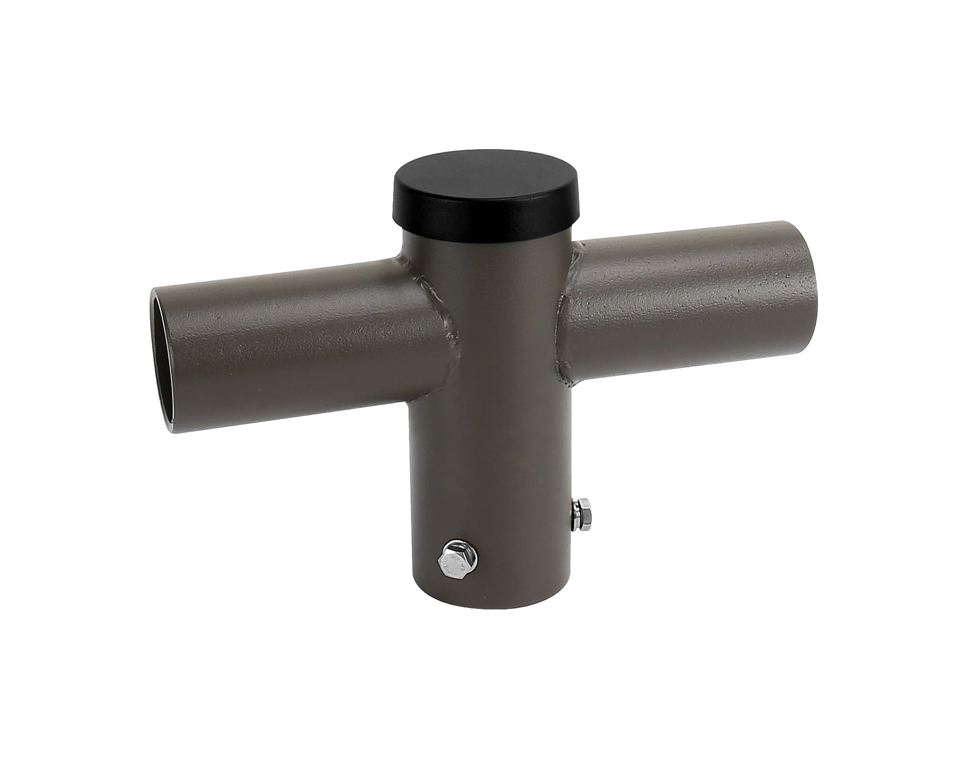 SQR2-180-D-R60 · double horizontal tenon adapter · 2 fixtures at 180 degrees on 6-inch round pole