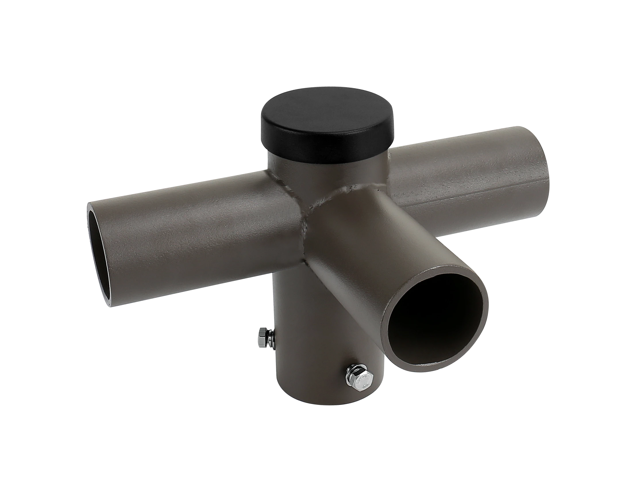 SQR3-90-D-R60 · triple tenon adapter · 3 fixtures at 90 degrees on 6-inch round pole