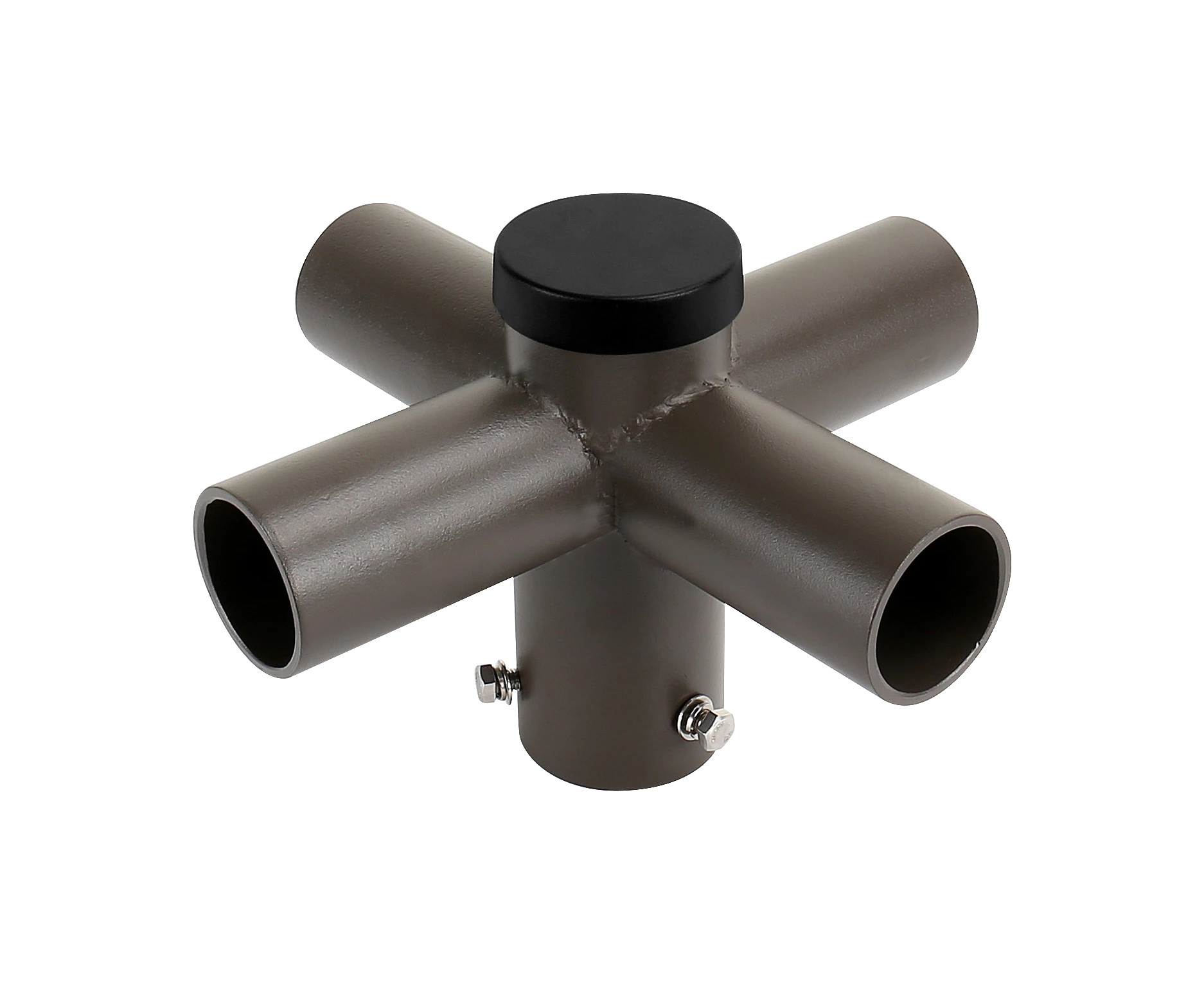 SQR4-90-D-R60 · quad horizontal tenon adapter · 4 fixtures at 90 degrees on 6-inch round pole