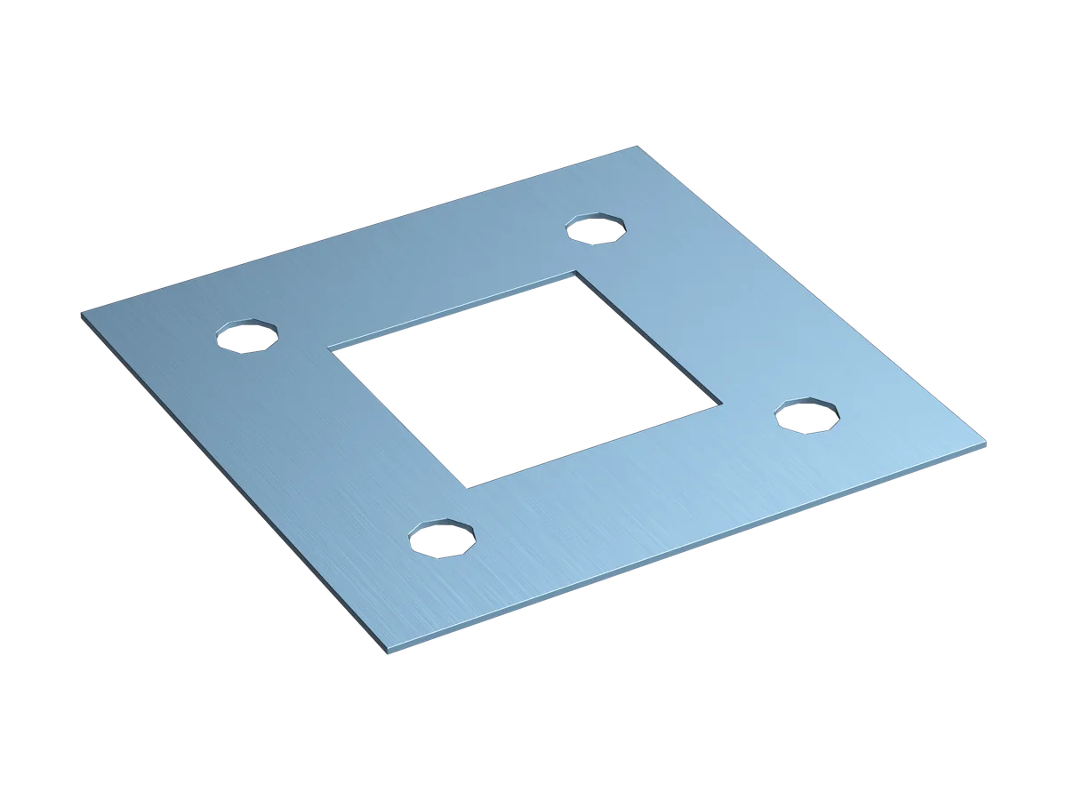 Positioning plate for a square pole