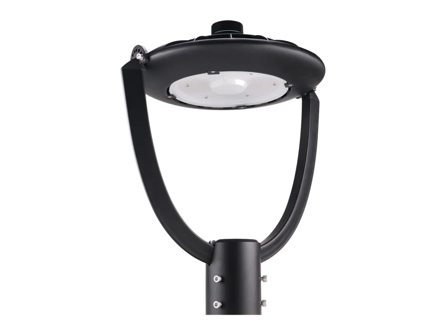 LPTP Unity-I — cost-engineered ECO-tier post-top with foldable canister and V-yoke spider mount