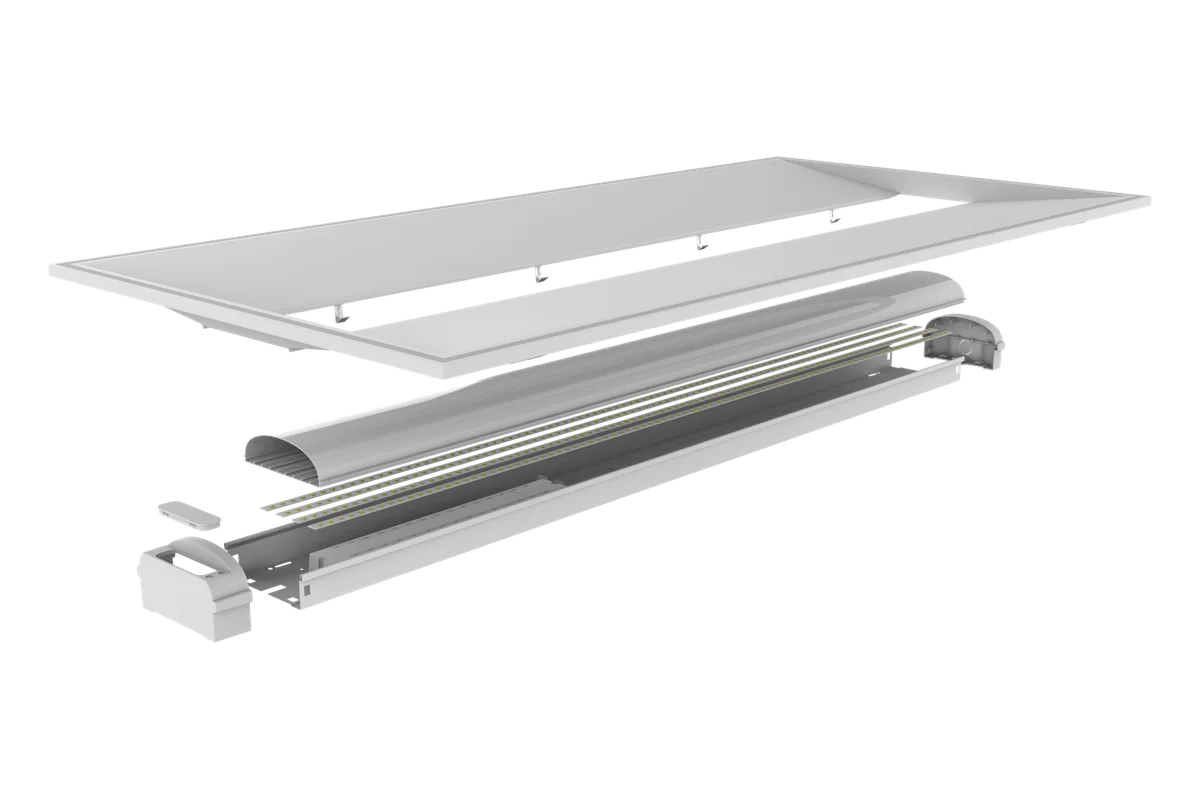 Luxmark LED troffer, exploded view