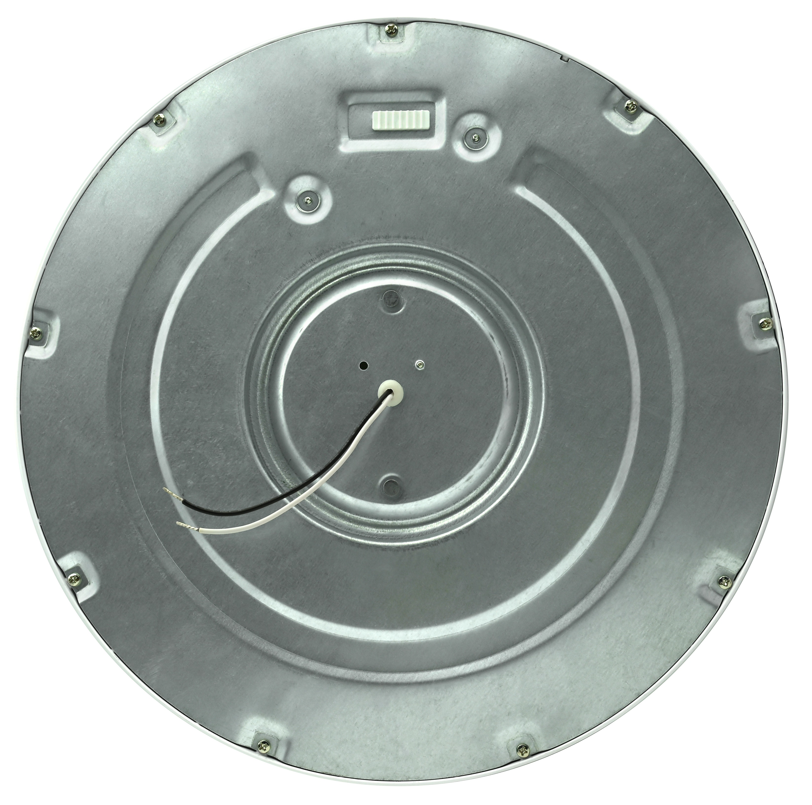 LDLL Eclipse-II 13″ — white finish, low-glare edge-lit PMMA optic delivering uniform 120° distribution from the perimeter, not a hot spot