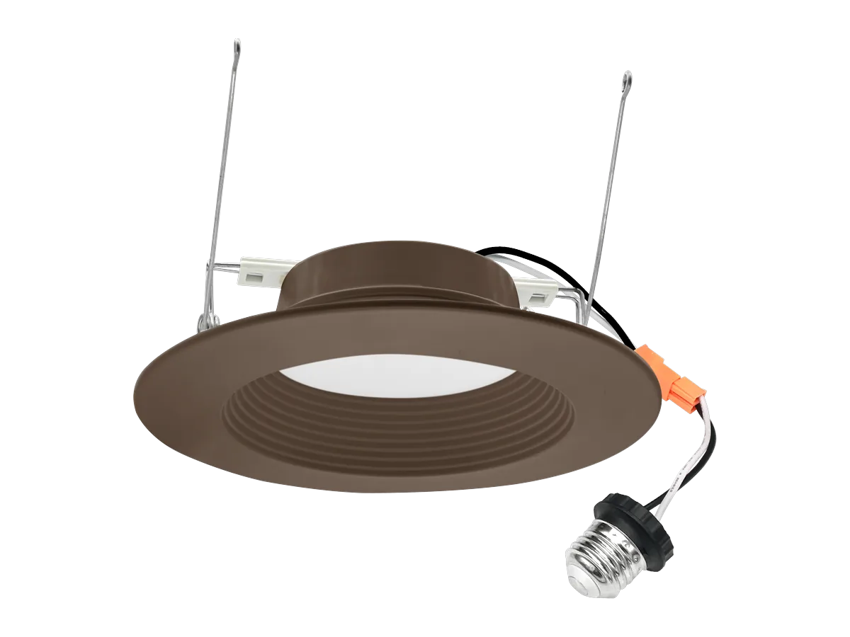 Nebula 6 in in bronze, with its E26 adapter