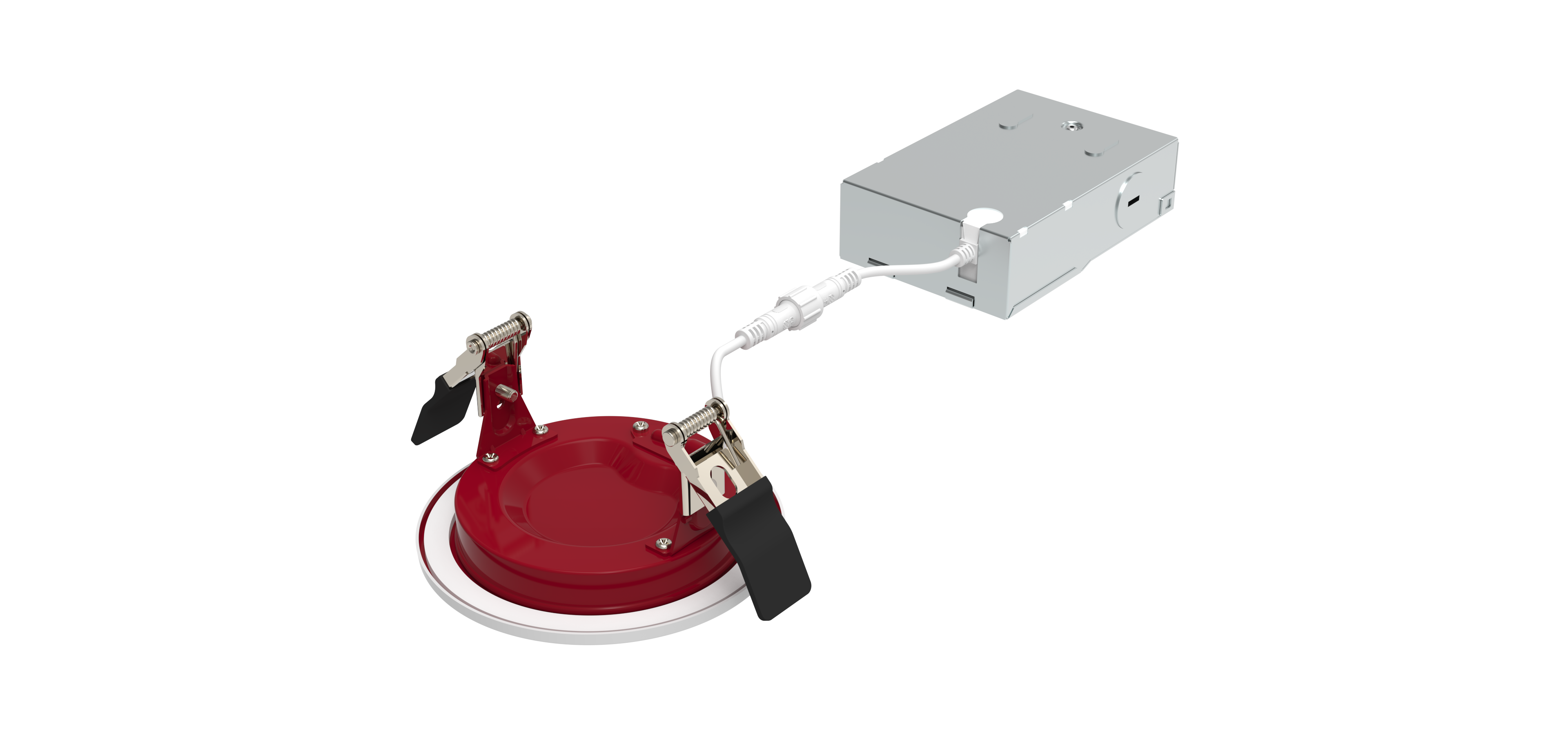 Radius SafeZone 4-size matrix — 3″, 4″, 6″, and 8″ apertures on one 2-hour UL 263 fire-rated platform — 4 base SKUs (4 sizes · Flat trim only)