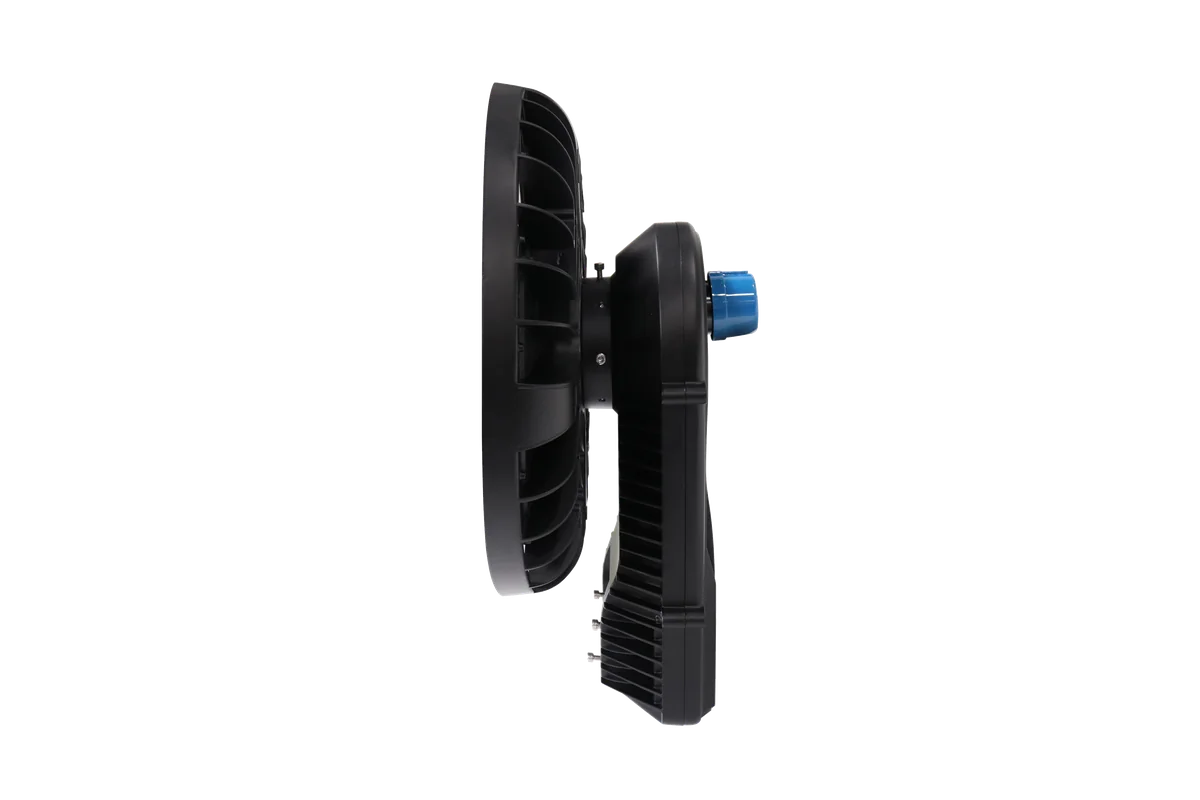 OmniMax side profile: the disc edge-on, the driver box behind it