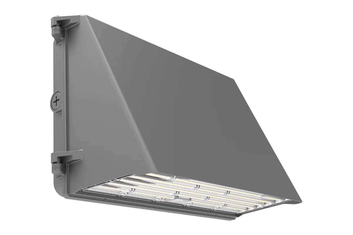 Watchtower LED sloped-top wall pack, the configured catalog number